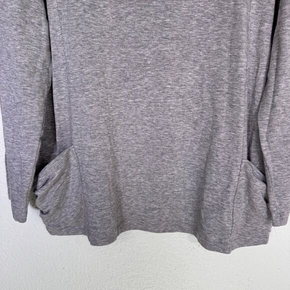 Eileen Fisher Top Womens Medium Tencel Stretch Terry Shirt Lagenlook Pockets NEW - Picture 5 of 12